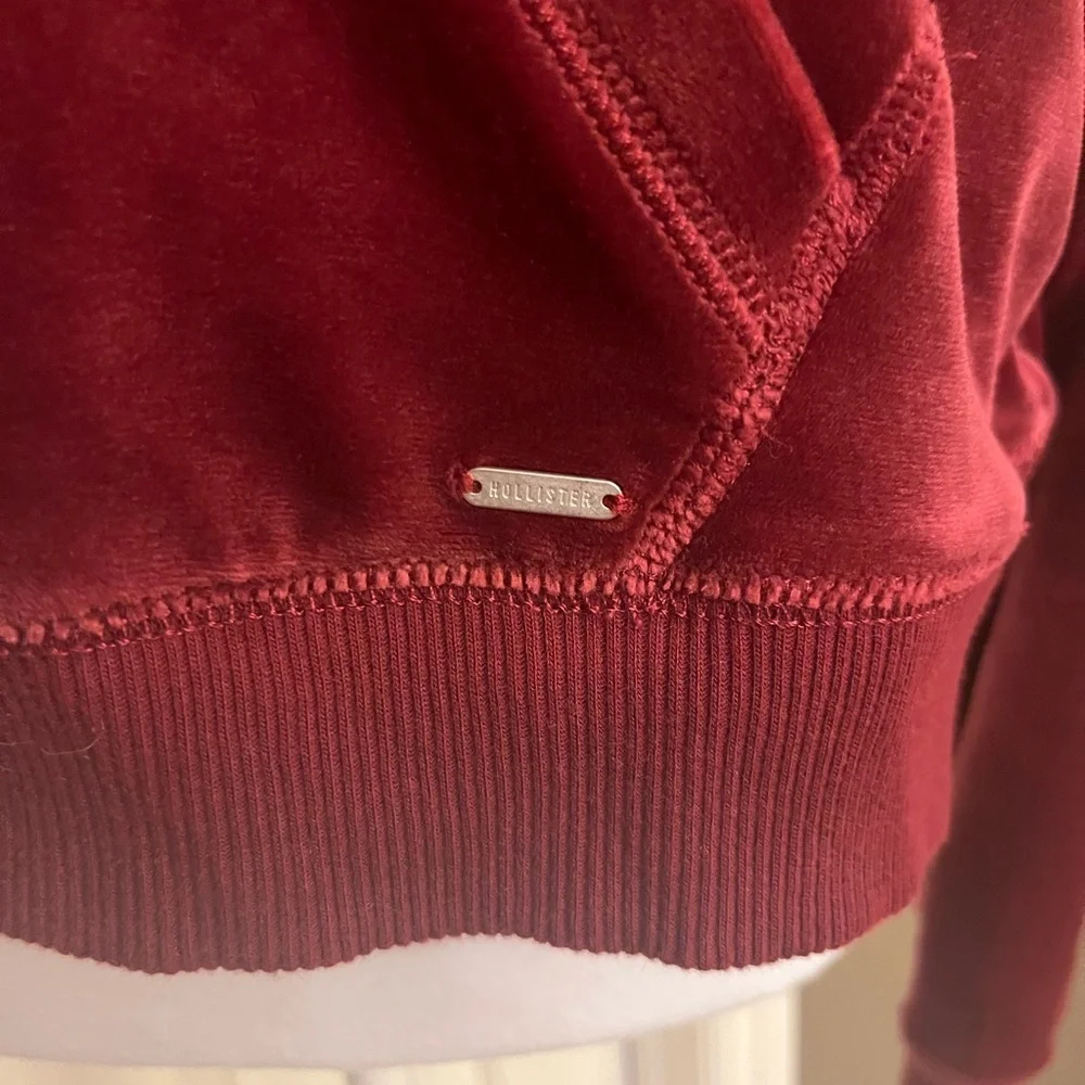 Red wine hollister hoodie size L